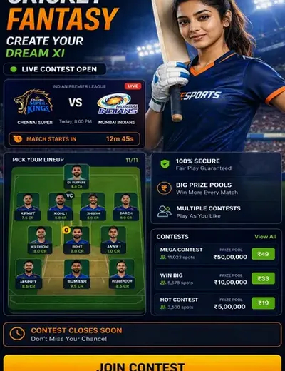 Dreem77 (dreem 77) fantasy cricket & matchday visual 3